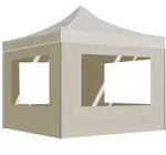 Vidaxl Profi-partyzelt Faltbar Mit W&auml;nden Aluminium 2&times;2m Creme
