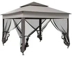 Outsunny Faltpavillon Pavillon Gartenzelt Mit Seitenw&auml;nden Pop-up-zelt