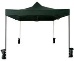 Rebecca Mobili Faltpavillon Gr&uuml;n 4 Gewichte Metall Polyester 3x3