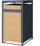 Ml-design - M&uuml;lltonnenbox 1er F&uuml;r 1 Tonne 240l 68x80x116,3 Cm