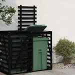 Vidaxl - Erweiterung F&uuml;r M&uuml;lltonnenbox Schwarz Massivholz Kiefer