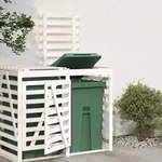 Erweiterung F&uuml;r M&uuml;lltonnenbox Wei&szlig; Massivholz Kiefer - Vidaxl