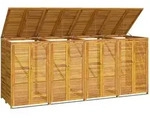 Vidaxl - M&uuml;lltonnenbox F&uuml;r 4 Tonnen 280x89x117 Cm Massivholz Akazie