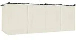 Pavillon Mit Vorh&auml;ngen Creme 6x3 M Stahl Vidaxl