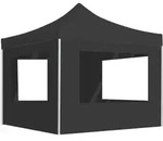 Vidaxl - Profi-partyzelt Faltbar Mit W&auml;nden Aluminium 3&times;3m Anthrazit