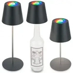 Briloner - 3 In 1 Rgbw Led Tischlampe Kabellos Ip44 Flaschenleuchte Aussen/innen Akku