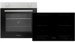 Respekta - Backofen Herd Kochfeld Herdset Induktion 77cm Timer 2 Flexzonen Slider