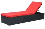 Sonnenliege Mit Auflage Poly Rattan Schwarz - Vidaxl