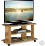 Relaxdays - Tv Board Mit Rollen, 2 F&auml;cher F. Fernseher, Konsole & Receiver,