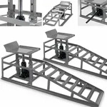 Bituxx - 2 Auto Pkw Auffahrrampen 2t Mit Wagenheber Wartungsrampe Hebeb&uuml;hne 2000kg