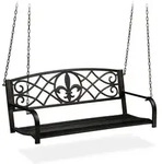 H&auml;ngebank, 2-sitzer, Gartenschaukel Zum Aufh&auml;ngen, Vintage Design, Metall, Hbt