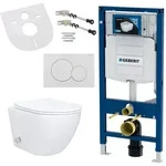 Sp&uuml;lrandloses Wand H&auml;nge Wc Set Taharet Toilette Randlos Kompatibel Mit Geberit