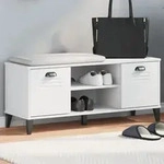 Schuhbank Viken Wei&szlig; 106x35x45 Cm Holzwerkstoff - Vidaxl