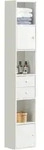 Sobuy - Str10-w Badezimmer Hochschrank Mit Schubladen Badschrank Badregal Standregal