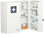 Relaxdays - Medizinschrank, Abschlie&szlig;bar, 11 F&auml;cher, Stahl, Hbt: 53 X 53 X 21,5 Cm,