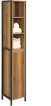 Sobuy - Bzr62-pf Badezimmer-hochschrank Badregal Badschrank Badm&ouml;bel Mit 3 Offenem