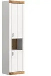 Ebuy24 - Laredo Hochschrank Bad Wandh&auml;ngend 2 T&uuml;ren, 1 Ablage Matt Wei&szlig;,eiche