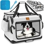 Hundebox Faltbar Grau (l 70x52x52cm) Inkl. Leckmatte, Spatel & Reflektoren