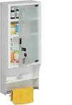 Medizinschrank, Glast&uuml;r, Abschlie&szlig;bar, 4 F&auml;cher, Hbt 65x27x12 Cm, F&uuml;r