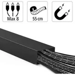 Magnetischer Kabelkanal 55cm Metall Schwarz