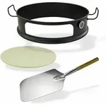 Dema - Grill Pizzaring / Pizzaofen Komplettpaket / Pizzaform / Backform F&uuml;r 57cm