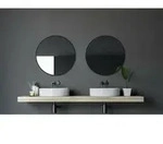 Black Circle Badspiegel - Dekospiegel - Rund, 60 Cm Badezimmerspiegel - Matt Schwarz