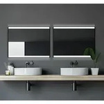 Talos - Black Shine Badspiegel 80 X 60 Cm - Badezimmerspiegel Mit Led Beleuchtung In