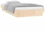 Massivholzbett Mit Leds 90x190 Cm Vidaxl