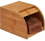 Brotkasten Bambus, Rollbare Frontklappe, Aromadichte Brotaufbewahrung,
