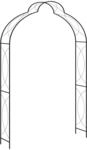 Vidaxl - Rosenbogen Schwarz 150 X 34 X 240 Cm Eisen
