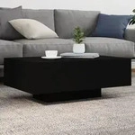 Couchtisch Mit Led-leuchten Schwarz 85x55x31 Cm Vidaxl