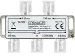 Schwaiger Verteiler Vtf7824 531 2-fach 1x F Buchse Auf 4x F Buchse, D&auml;mpfung Max.