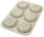 Silikomart Silikon Backform F&uuml;r Hamburger-br&ouml;tchen, 6 Kavit&auml;ten, &Oslash;80 H20 Mm,
