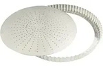 Kannelierte, Perforierte Tourti&egrave;re 28 Cm Mit Abnehmbarem Boden &ndash; Wei&szlig;blech &ndash;