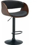 Clp - Barhocker Portmore Kunstleder Walnuss/schwarz Schwarz