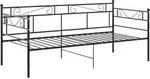 Schlafsofa Bettgestell Schwarz Metall 90x200 Cm Vidaxl