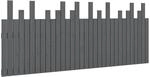 Wand-kopfteil Grau 204x3x80 Cm Massivholz Kiefer Vidaxl