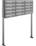 14er Edelstahl Stand Briefkasten Anlage Freistehend