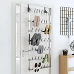 H&auml;ngender Schuhe-organizer Silbern 66x13x139 Cm Vidaxl