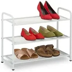 Relaxdays Schuhregal, 6 Paar Schuhe, Hxbxt: 48x60x25 Cm, Metall Schuhablage, Schmal,