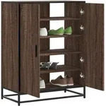 Vidaxl - Schuhschrank Eichen-optik 75x38x97,5 Cm Holzwerkstoff Metall