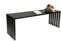 Dandibo - Gartenbank Metall Massiv Wetterfest Schwarz 120 Cm Ela Sitzbank Modern