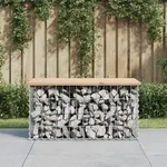 Vidaxl - Gartenbank Aus Gabionen 83x44x42 Cm Massivholz Kiefer