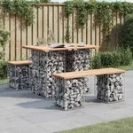 Vidaxl - Gartenbank Aus Gabionen 100x70x72 Cm Massivholz Kiefer