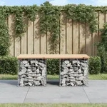 Vidaxl - Gartenbank Aus Gabionen 103x44x42 Cm Massivholz Kiefer