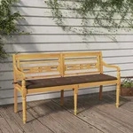 Vidaxl - Batavia-bank Mit Taupe Kissen 150 Cm Massivholz Teak