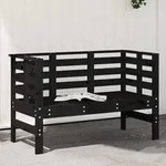 Vidaxl - Gartenbank Schwarz 111,5x53x71 Cm Massivholz Kiefer