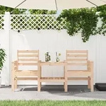 Vidaxl - Gartenbank Mit Tisch 2-sitzer Massivholz Kiefer