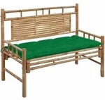Vidaxl Gartenbank Mit Auflage 120 Cm Bambus