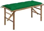 Klappbare Gartenbank Mit Auflage 118 Cm Bambus Vidaxl
